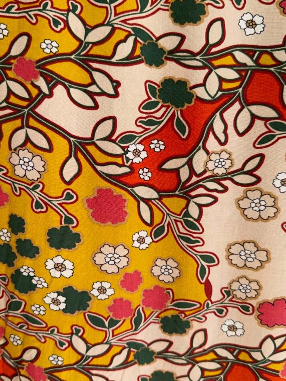 NATURAL LIFE Floral Mini Dress in Cream, Yellow, Orange, Green - Picture 8 of 9